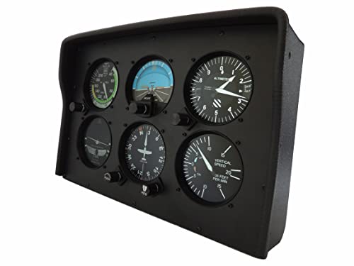 Flight Sim Wings panel analógico 6 instrumentos gris miniatura 1