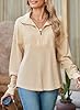 SHEWIN Womens Sweatshirts Casual Waffle Knit Tops ... #3