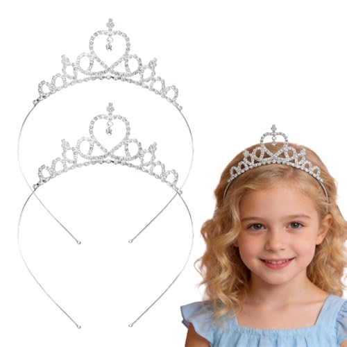 UIEXEA 2 pcs Diademas de Princesa Corona Tiara Para Niñas
