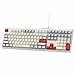 MAMBASNAKE V300 Tastiera da gioco cablata retrò da 108 tasti, tastiera a membrana a colori misti con retroilluminazione RGB, tastiera full size con tasti multimediali, US layout- Grigio Rosso immagine