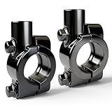 2 Stücke 22mm(7/8) Motorrad Spiegel halterungen Universal Lenker Spiegelhalterung Klemmadapter 8 mm Gewinde für Motorräder, ATV, Roller, (Schwarz)