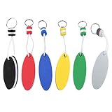 1/6 Stück schwimmender Schlüsselanhänger Auto-Schlüsselanhänger ovaler Schaumstoff schwimmender Schlüssel für Bootfahren, Angeln, Outdoor-Sport, Surfen