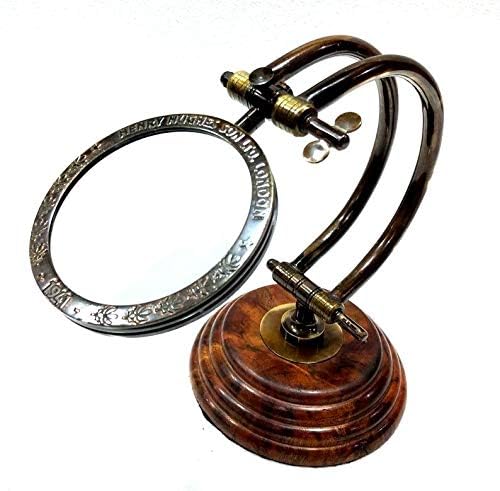 Loupe vintage décorative pour cabinet de curiosités et salon nautique