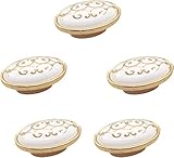 Ceramic Cabinet knobs,Drawer Pull Handles,Door Knobs,5PCS Vintage Golden Ceramic Knobs Handles Pulls for Cabinet Drawer Closet Dresser Cupboard Wardrobe Furniture Door Kitchen & Baby Kid's Children's