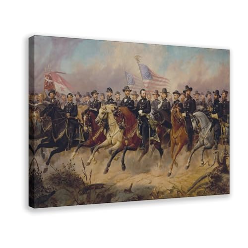Poster General Grant Impression sur toile 30x45 cm avec cadre