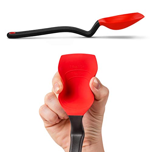 Dreamfarm Supoon - Silicone Sit Up Scraping Pro-Grade Non-Stick Spoon with Measuring Lines