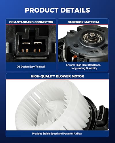 Image of KAX AC Blower Motor Fit for 2016 2017 2018 2019 2020 2021 2022 2023 Toyota Tacoma - HVAC Heater Blower Motor Replaces# 700369,8710304050,PM5197