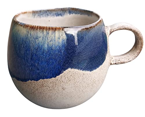 PintoCer - Taza con asa, Cerámica de Gres, Ideal para Café, Leche, Té y Chocolate, Apto para Lavavajillas y Microondas
