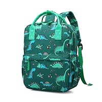 Toddler Preschool Backpack for Boys & Girls, Mini Lightweight Toddler School Bag with Chest Strap, Perfect for Kindergarten, Travel & Nursery, 12\u201D H(Green Dinosaur)