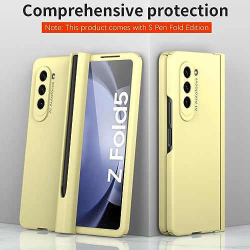 Coque Z Fold 5 jaune idéale pour travailler en déplacement avec stylet - 4
