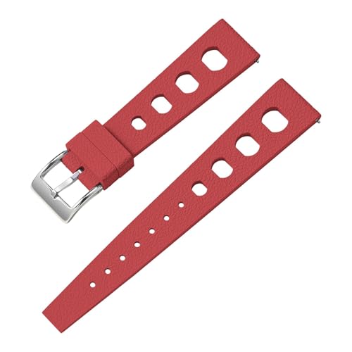 [[ł] 20mm 22mm FKM jo[TEHb`Xgbv NCbN[XEHb`oh o[uXbg SEIKOp TissotΉ LonginesΉ RolexΉ OmegaΉ SwatchΉ(Red,22mm)