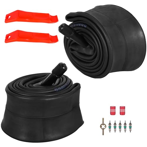 RUTU 18x1.75/2.125 Bike Inner Tubes 2 Pack Heavy Duty Butyl Rubber (AV32mm Schrader Valve) Tubes Compatible with 18x1.50 1.75 1.90 1.95 Inch Bike Tubes- Bicycle Accessories for Mountain/Cruiser Bikes