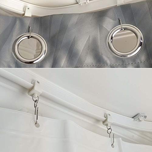 KXLife Metal Curtain Track Hooks, Drapery Hook Pins, Curtain Wire Hooks, Pin-On Drapery Hooks (48 PCS)