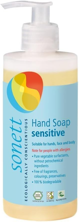 Sonett Organic Sensitive Line: Hand Soap, Dishwashing Liquid, Laundry Liquid for Wool & Silk, Foam Soap - Eco-Friendly, Hypoallergenic, Biodegradable - Image 2