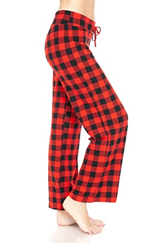 Image of Leggings Depot Women's Wide Leg Drawstring Pajama Pants for Lounge, Sleep