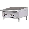 Winco Commercial Natural Gas Charbroil Grill with Radiant Heat, 2 Burner, 24