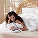 Bedsure Comforter Duvet Insert - Quilted Comforters Queen Size, All Season Duvet, Down Alternative Bedding, with 8 Tabs, Gifts for Women/Men, White, Queen 88 x 88 Inches