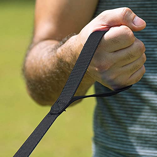 Image of Petlicious & More Nylon Dog Training Lead Dog Leash Long Leash 10 Ft Long Leash for Dogs Walking Leash (1 inch Inch Thick x 10 Ft Long) (Black)
