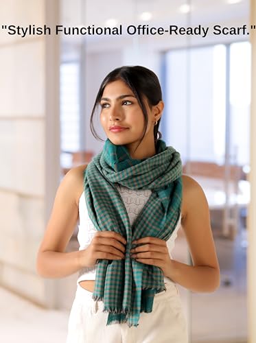 Womens Scarf Fashion Cashmere Feel Plaid Scarfs for Evening Pashmina Shawls and Wraps Long Blanket Travel Scarf4