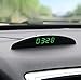 TopHomer Horloge électronique thermomètre de Voiture Multifonction 3 en 1 Tension de d'horloge numérique Universelle de Tableau de Bord Automatique avec écran LCD pour l'intérieur de la Voiture Vert