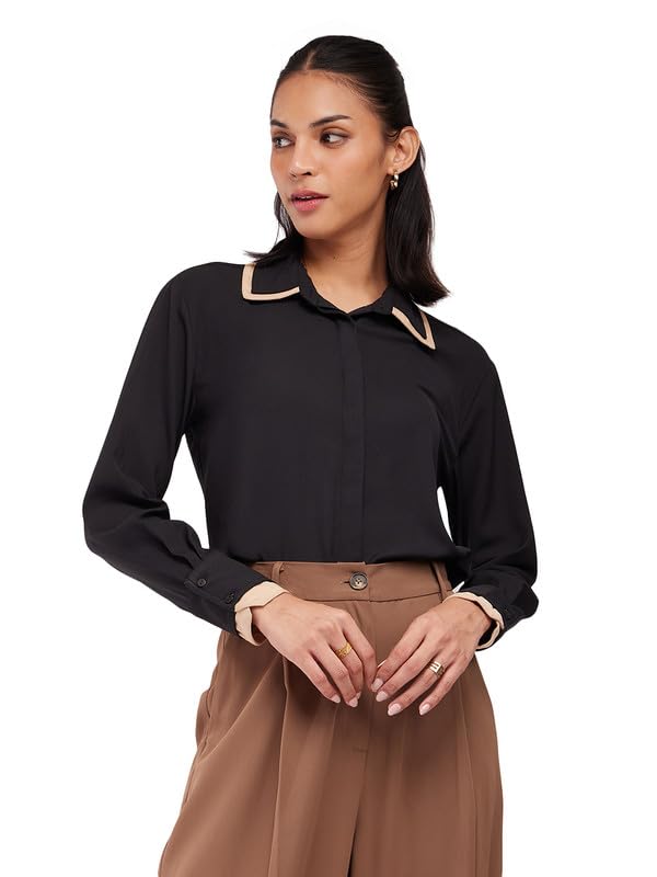 fablestreet Dual Collared Shirt - Black-picture-41