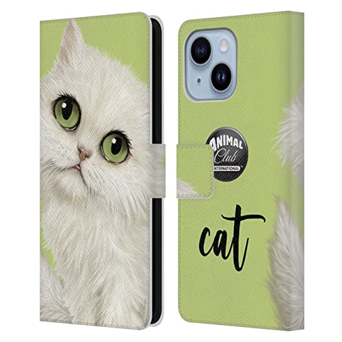 Étui Portefeuille en Cuir iPhone 14 Plus Coque Protection Chat British Shorthair