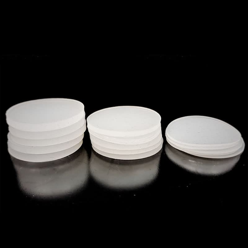 1/2/5Pcs White Round Silicone Rubber Sheet Seal Gaskets Pad Thick 0.5/1/1.5/2/3/4/5/6/8mm Dia 5mm~150mm Anti Slip Shock-Absorbing(10mm (5Pcs),1.5mm)