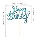 Lake Blue Happy Birthday Cake Toppers – 1 PCS Happy Birthday Cake Decorations for 6 7 8 9 10 11+ Year Old All Ages, Fun & Festive Party Cake Decor