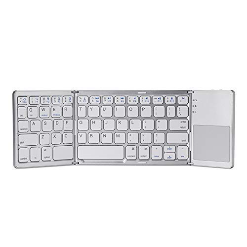 Clavier Bluetooth pliable, Arteck Portable Clavier Bluetooth pliable ultra-mince mini clavier sans fil for IOS Android Tablet PC Windows Smartphone batterie rechargeable Li-polymère batterie ZHANGKANG