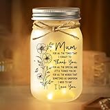 Juratar Gifts for Mum, Mum Birthday Gifts, Mason Jar Night Lights for Mama Mummy, Birthday Gift for Mums from Daughter Son, Presents for Mums on Mothers Day Thanksgiving Christmas - Image 1