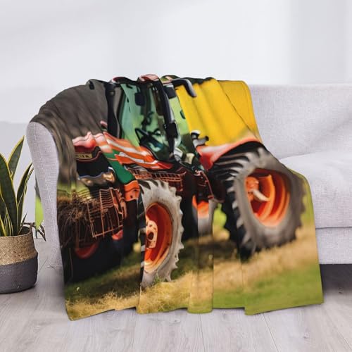 Couverture microfibre tracteur EdWal Company : plaid de lit imprimé léger - 6