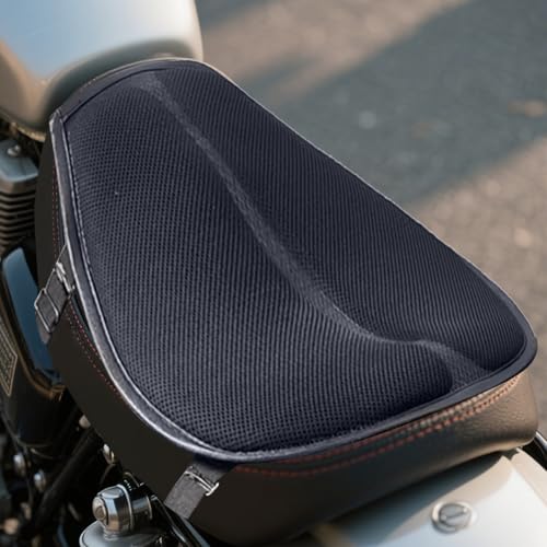 Cojín de asiento 3D para motocicleta transpirable con base anti-slip para viajes y oficina 2