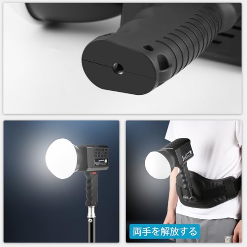 PULUZ 撮影用ライト60W COB 撮影 照明金属製リフレクター 二色温補助照明ライト2500-6500K / シリコンディフューザー/Type-C / 最大輝度で4時間使用可能 / 8種類の照明効果 / TICL 96以上 / CRI 95-98 Ra/RGBライト 屋外撮影用