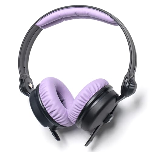 Image of Rainbow Color Ear Pads Headband Cushion Kits Compatible with Sennheiser HD25 HD250BT HD25-ll HD25S Il HMD25 Headphone Foam Covers (Purple LR Sets)