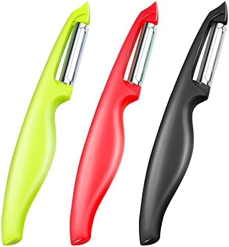 Peeler Potato Peelers Swivel Fruit Vegetable Peeler for Kitchen Good Grip Stainless Steel Apple Peeler with Non-Slip Handle for Fruits Vegetables Set of 3