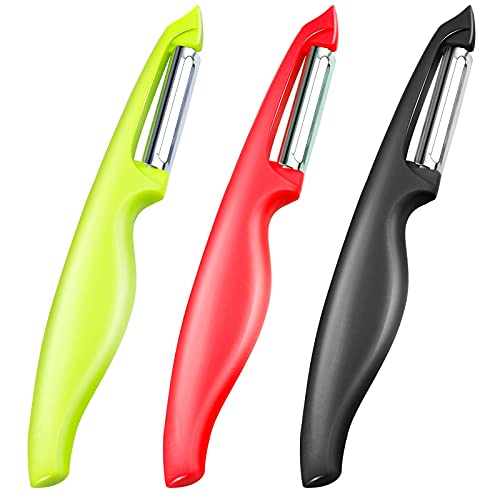 Éplucheur, Eplucheur à Légumes Éplucheurs Fruits pour la Cuisine Épluche de Pomme de Terre avec Acier inoxydable Tranchant Lame Set of 3