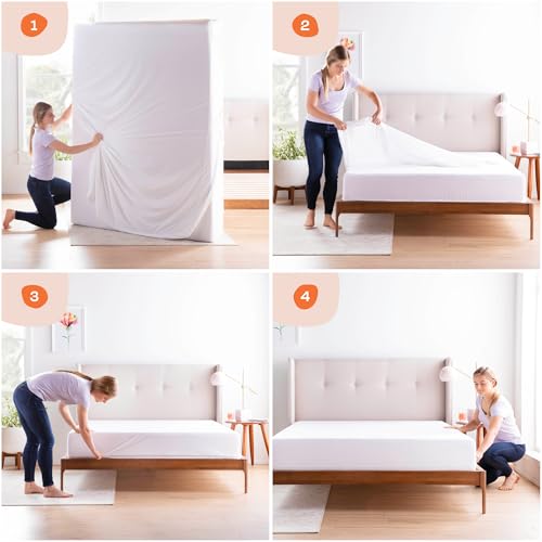 Linenspa Zippered Mattress Encasement – Twin Size Waterproof Mattress Protector – Quiet Cover & Complete protection – Dorm Room Essentials, White by Linenspa - Image 2