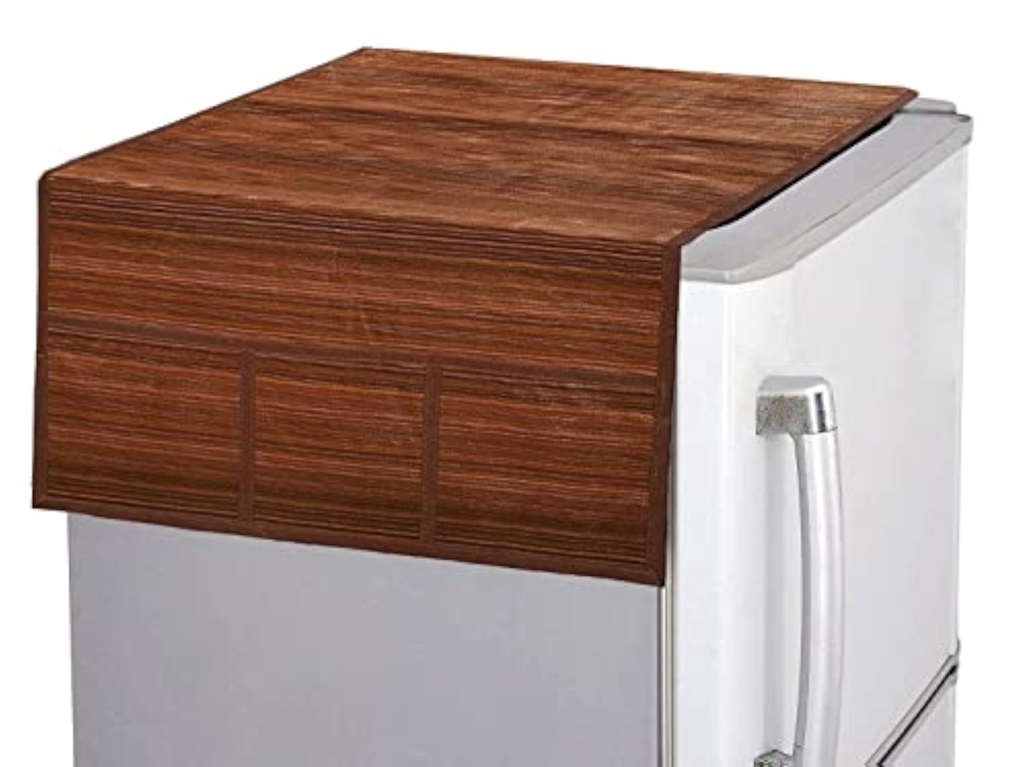 Cotton Lining Net Design Fridge Top Cover, Cream