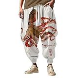 Martial Arts Pants Overalls Unisex Sweatpant Cotton Blend Joggers Joggers Pants for Men Men's Sports Jogger Rapper Outfits for Men Harem Pants Women with Pockets