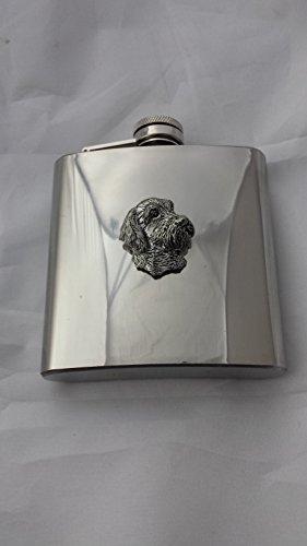 Flasque acier inoxydable 170,1g emblème étain anglais fil de d24 cheveux tête fine