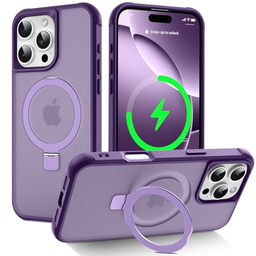 CHAOFEnG Compatible with iPhone 16 Pro Case with Stand, Purple