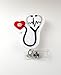Stethoscope EKG Red - Retractable Badge Reel - Cardiac Badge Holder - Nurse Badge Holder - Nursing Badge Clip - Felt Badge - CCU Badge