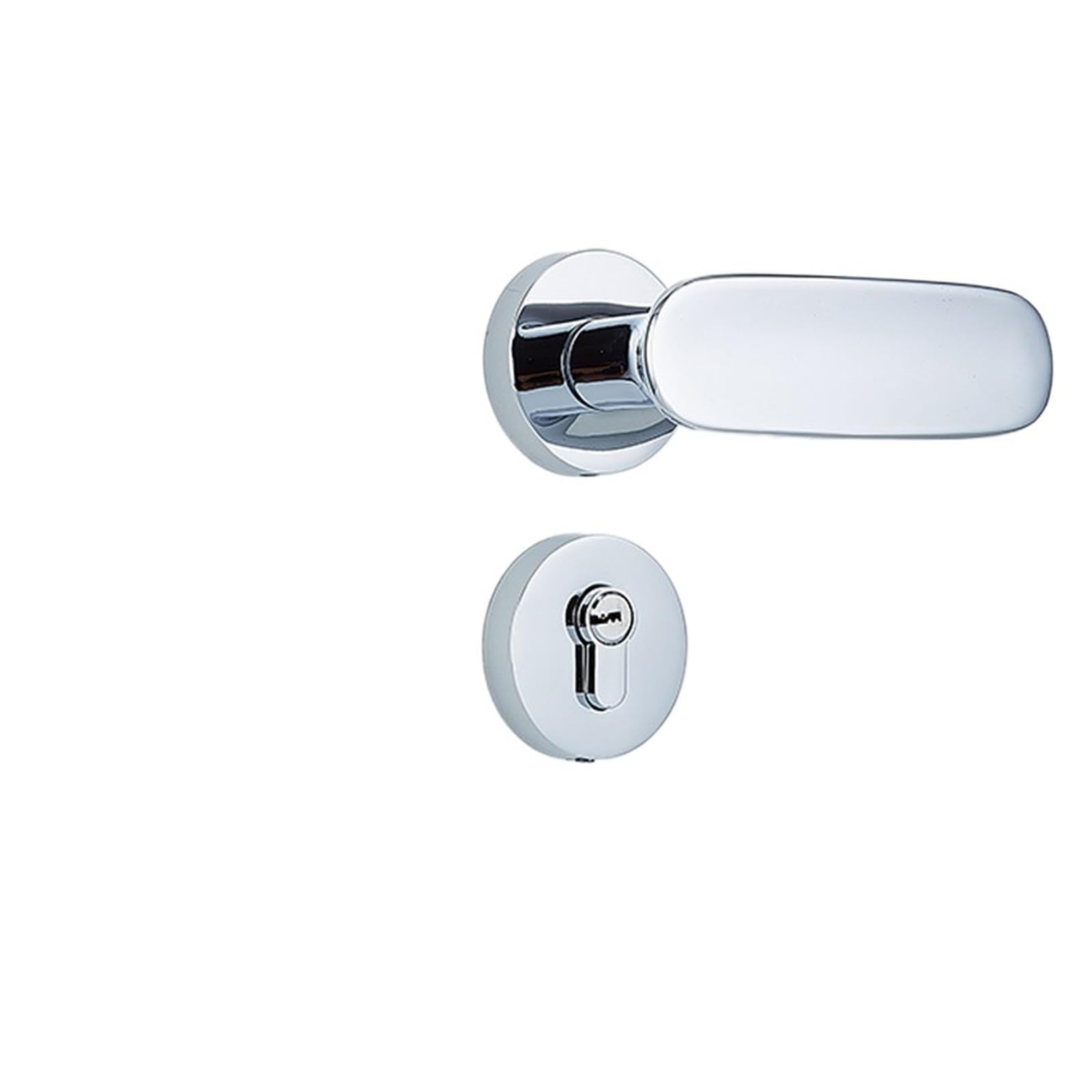 NYRXRYTCA Indoor Door Lock Household Lock Solid Wood Golden Bedroom Door Lock Silent European Style Magnetic Split Lock(Bright chrome)