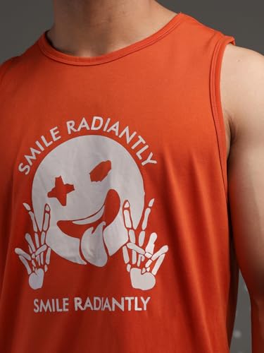 Image of CHKOKKO Sleeveless T Shirts Gym Vest for Men Workout Graphic Printed Premium Cotton Blend Tank Top for Man Running Vest Sando Gym Wear Lightweight Breathable Casual Summer Wear Boys