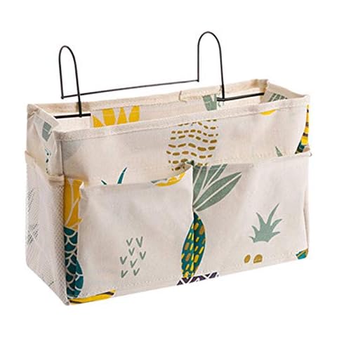 JIAAN Bedside Bag 1 Pieces Hanging Bedside Storage Bedside Storage Caddy,Bedside Organizer Hanging Pocket Bag Top Bunk Bed Storage Shelf Basket Holder For Dormitory Hospital Bedside Storage Pockets Cover