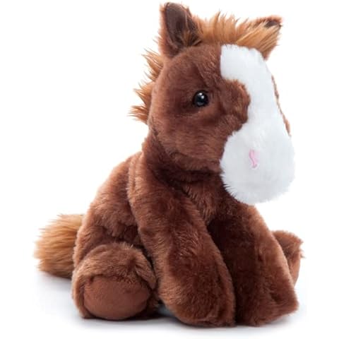 The Petting Zoo Floppy Horse Stuffed Animal Plushie, Gifts for Kids, Wild Onez Wildlife Animals, Horse Plush Toy 9 inches Cover