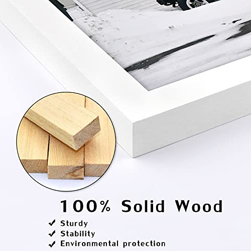 Orivan White 10X10 Picture Frames Set Of 4 Display Pictures 5X5 With Mat Or 10X10 Without Mat For Wall And Tabletop Photo Frame #TOP5