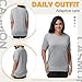 CASMON Post Shoulder Surgery Shirts for Women, After Rotator Cuff Tear Away Full Open Side Snap Adaptive Clothing Unisex