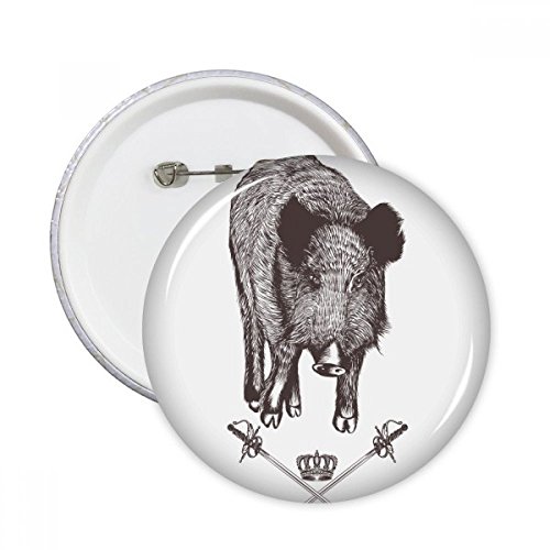 Broches sanglier pour masquer un accroc ou personnaliser un vêtement uni fade