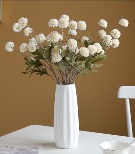 Bouquet de chrysanthèmes artificiels en soie blanche pour centre de table - 5